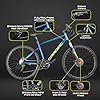 Cradiac Gunner PRO 21 Speed 6061 Alloy Hybrid Cycle 21 Geared Bicycle for Men with Front Lockout Suspension & Disc Brake Hybrid Bike | Ideal for 15+ Years, Unisex, Frame Size : 18.5 Inch, Teal Blue - Image 2