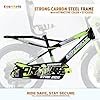 Kidsmate Star Ride 20T Kids Bicycle with Training Wheels | Cycle for Kids Featuring Front Basket, Adjustable Seat & Strong Steel Frame | Perfect First Ride Kids Cycle for 7-10 Years - Neon Green - Image 3