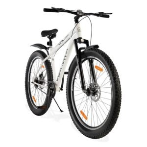 Urban Terrain Bolt Steel Cycle/Bicycle MTB 27.5 inch Single Speed with Front Suspension & Dual Disc Brake Cycle for Men/Boys Mountain Bike UT5000S27.5 | Ideal for 15+Years,Frame Size :17.5 inch(White)